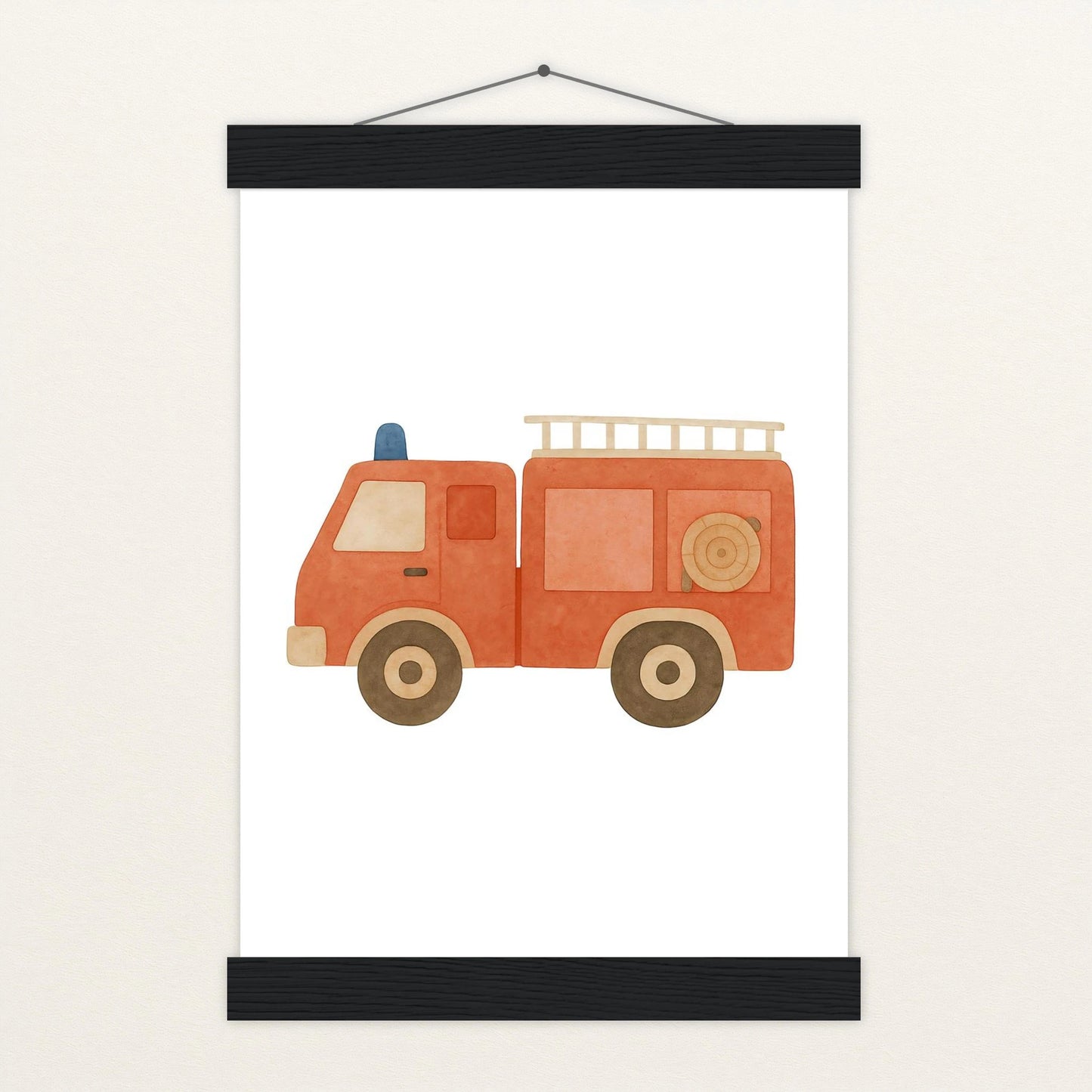 Feuerwehrauto Poster mit Leisten von tinylearner