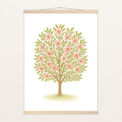 Kirschbaum Poster mit Leisten von tinylearner