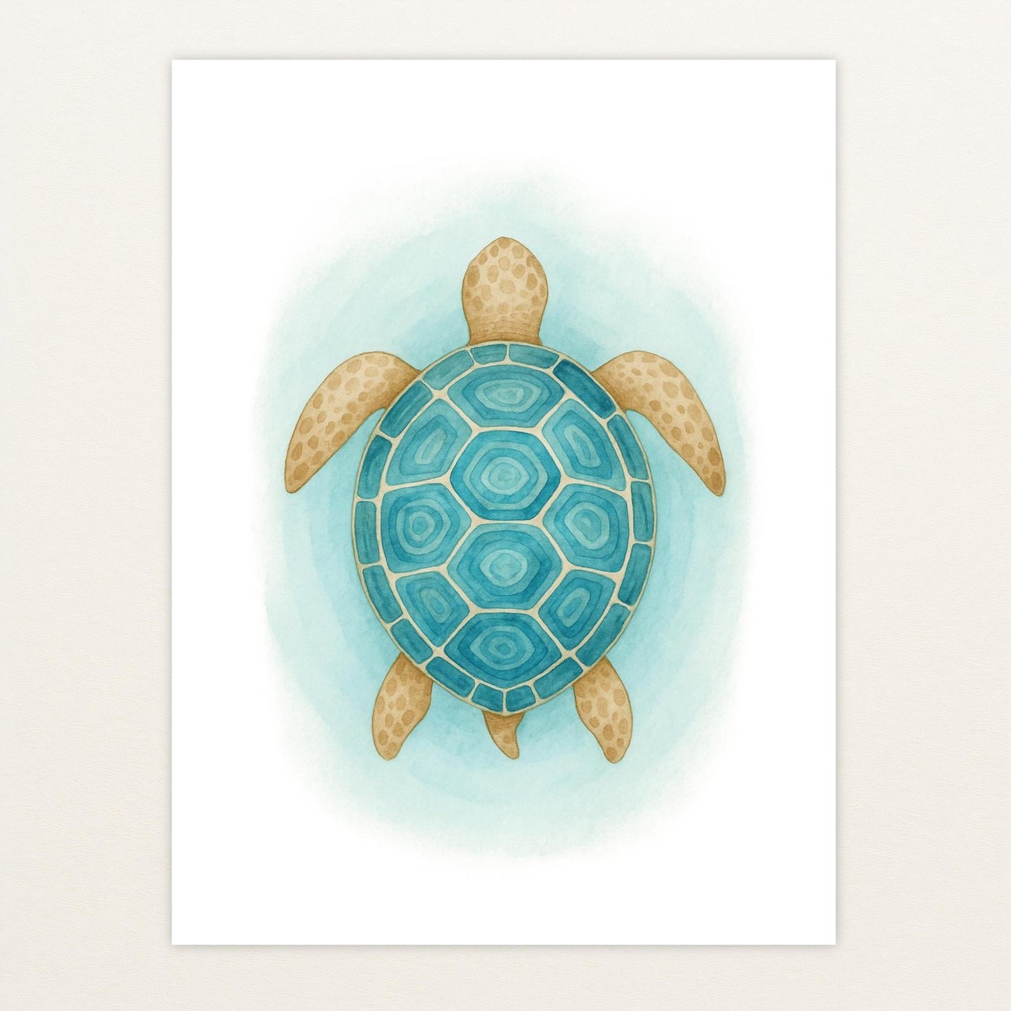 Sora die Schildkröte - Motiv: "Treiben" Poster von tinylearner