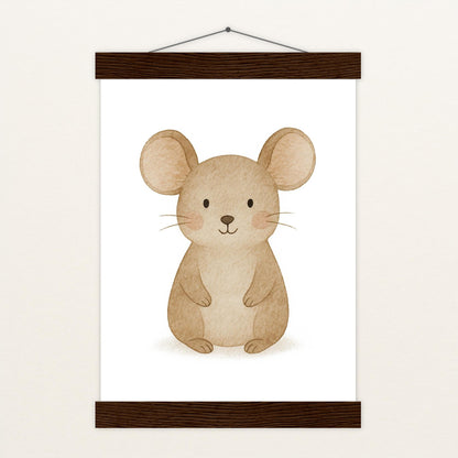 Mimi die Maus Poster mit Leisten von tinylearner