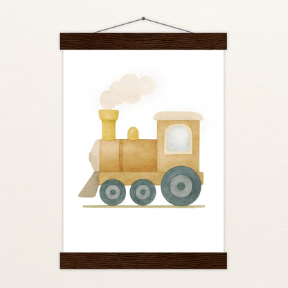 Lokomotive Poster mit Leisten von tinylearner