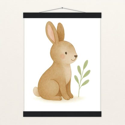 Holly der Hase Poster mit Leisten von tinylearner