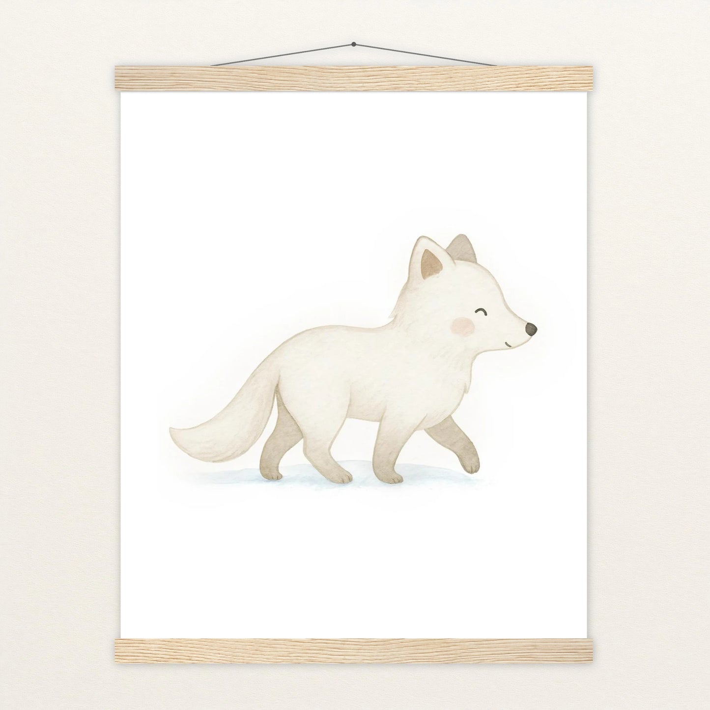 Pino der Polarfuchs Poster mit Leisten von tinylearner