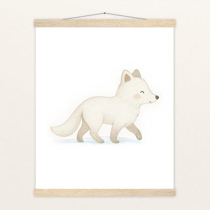 Pino der Polarfuchs Poster mit Leisten von tinylearner