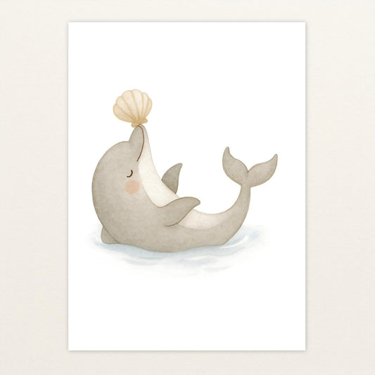 Dora der Delfin - Motiv: "Muschel" Poster von tinylearner