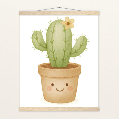 Kaktus Poster mit Leisten von tinylearner