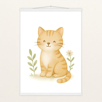 Kira die Katze Poster mit Leisten von tinylearner
