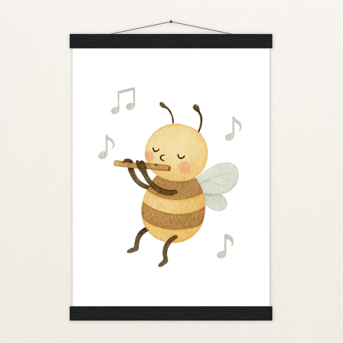 Bibi die Biene - Motiv: "Flöte" Poster mit Leisten von tinylearner