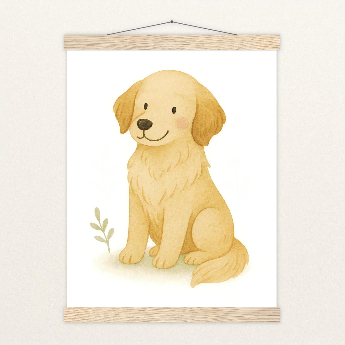 Hugo der Hund Poster mit Leisten von tinylearner