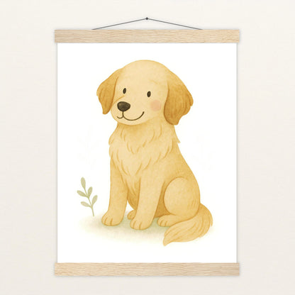 Hugo der Hund Poster mit Leisten von tinylearner