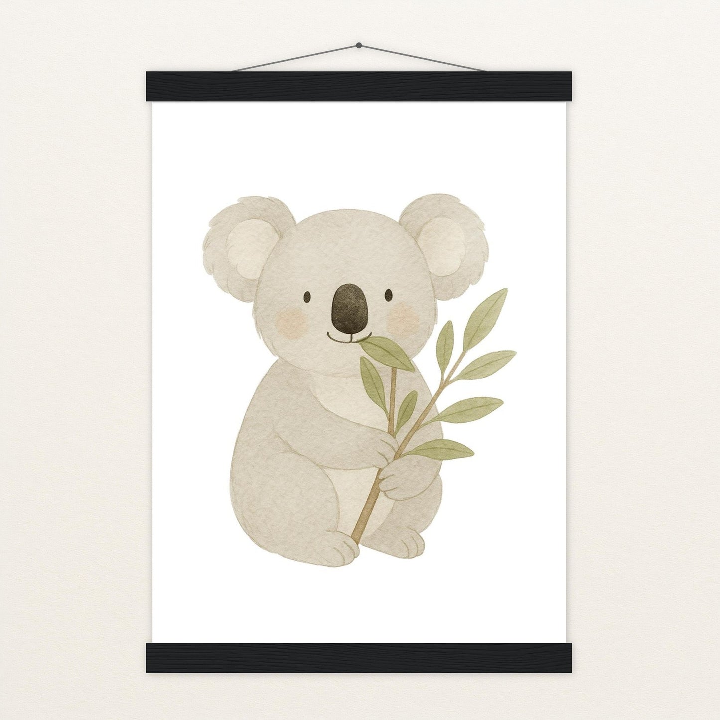 Kori der Koala - Motiv: "Eukalyptus" Poster mit Leisten von tinylearner
