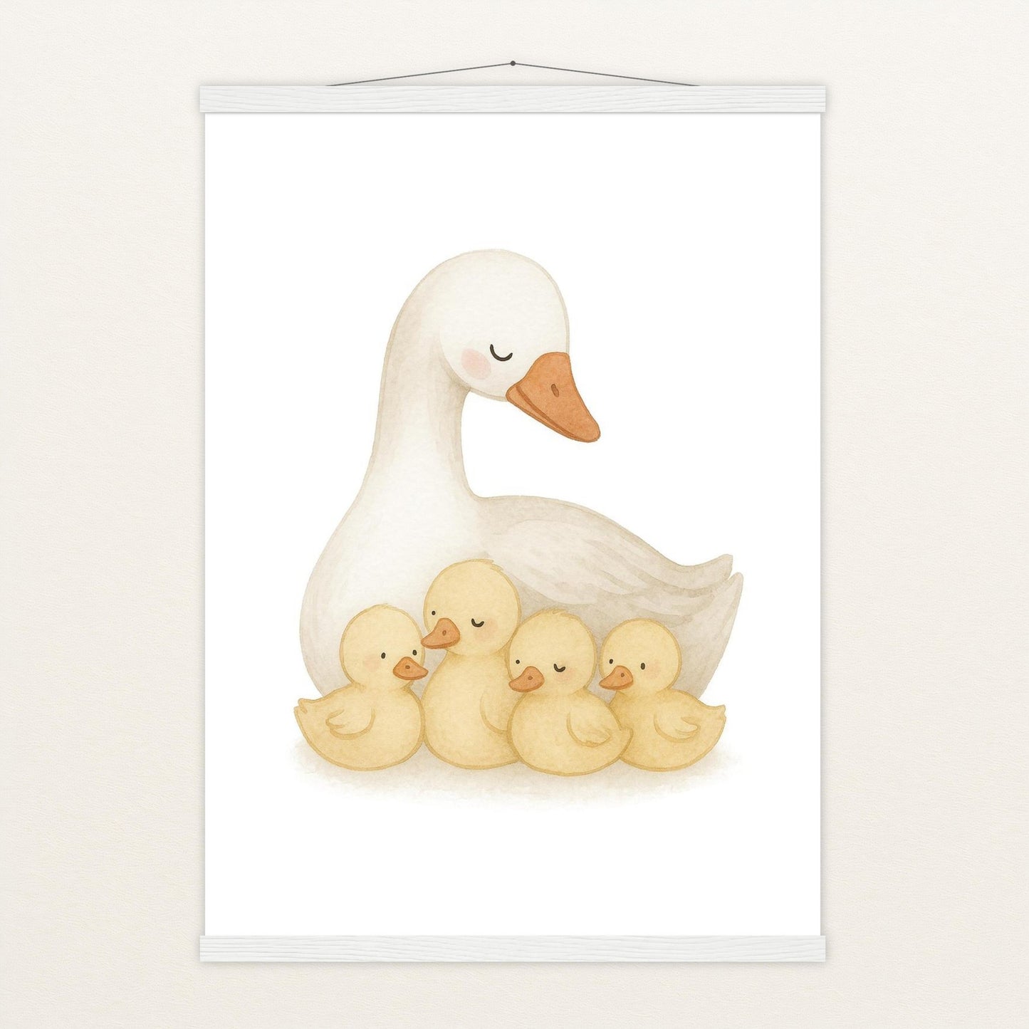 Gusi die Gans - Motiv: "Familie" Poster mit Leisten von tinylearner