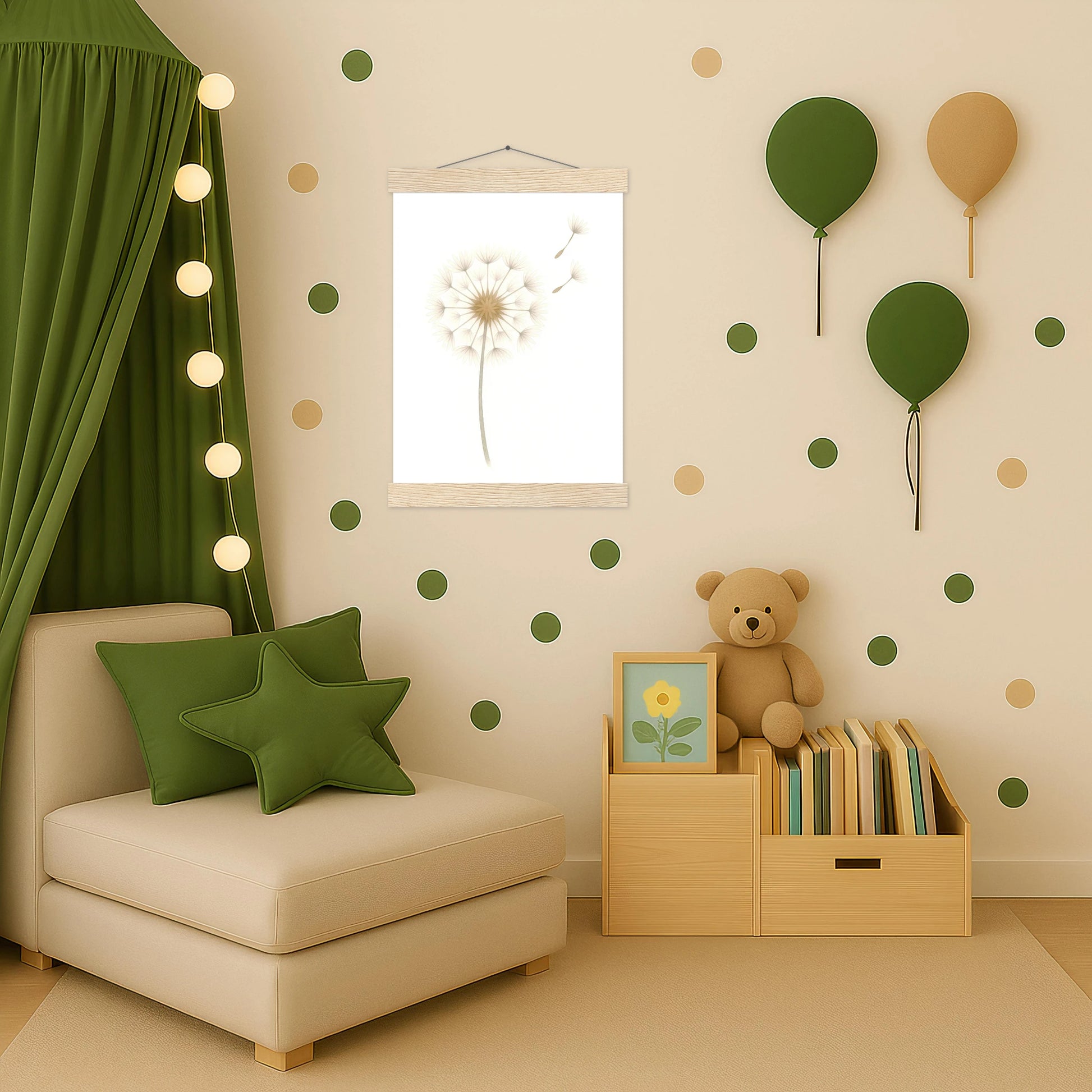 Löwenzahn Poster mit Leisten von tinylearner