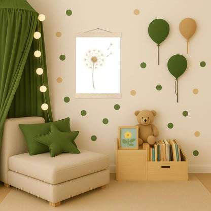 Löwenzahn Poster mit Leisten von tinylearner