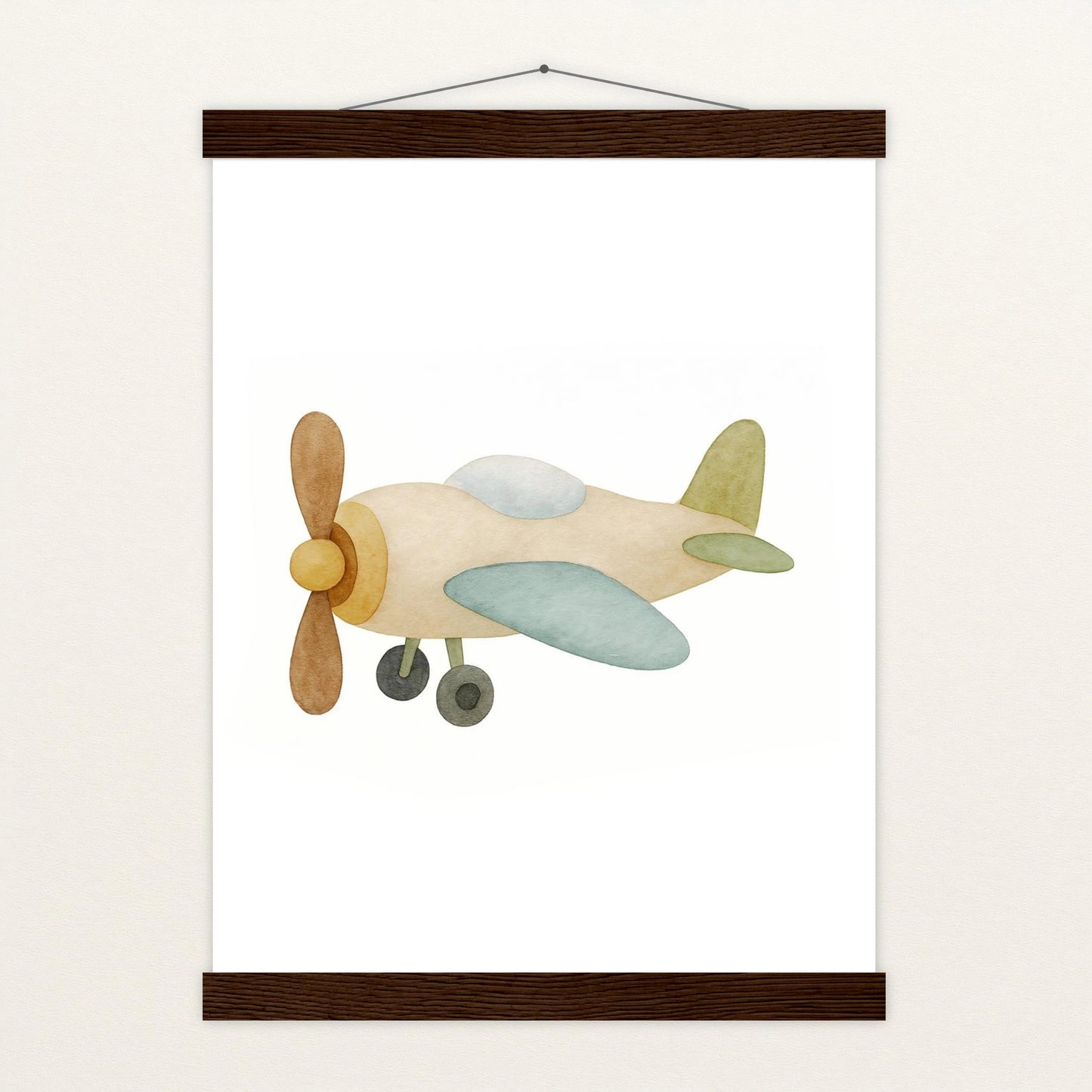 Propellerflugzeug Poster mit Leisten von tinylearner