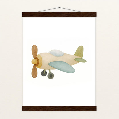 Propellerflugzeug Poster mit Leisten von tinylearner