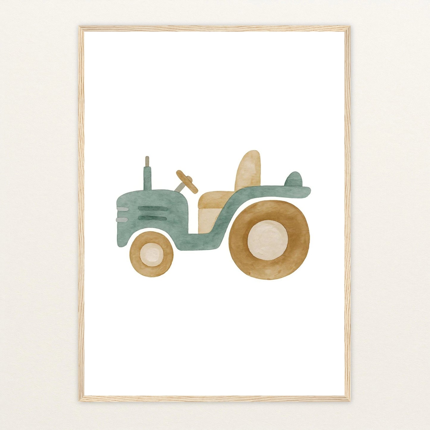 Traktor Poster mit Holzrahmen von tinylearner