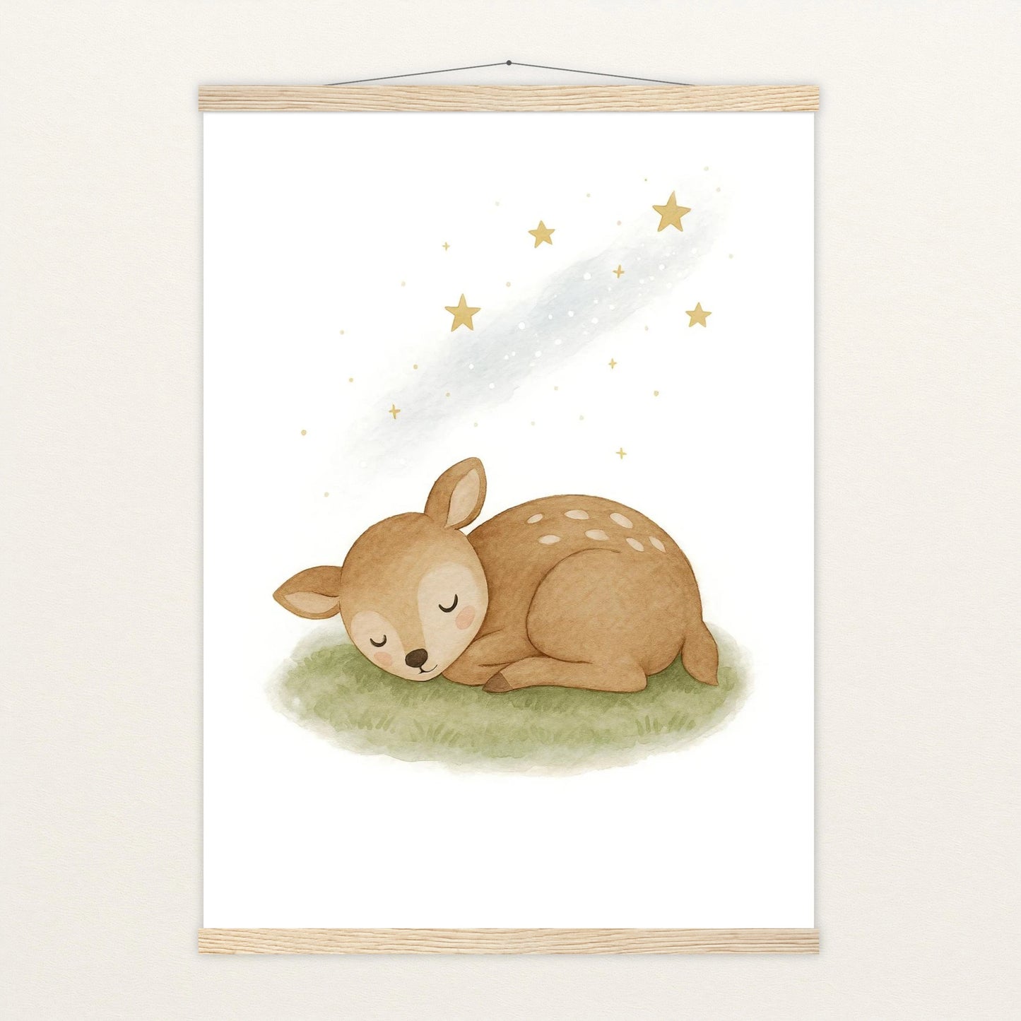 Ria das Reh - Motiv: "Schlafend" Poster mit Leisten von tinylearner