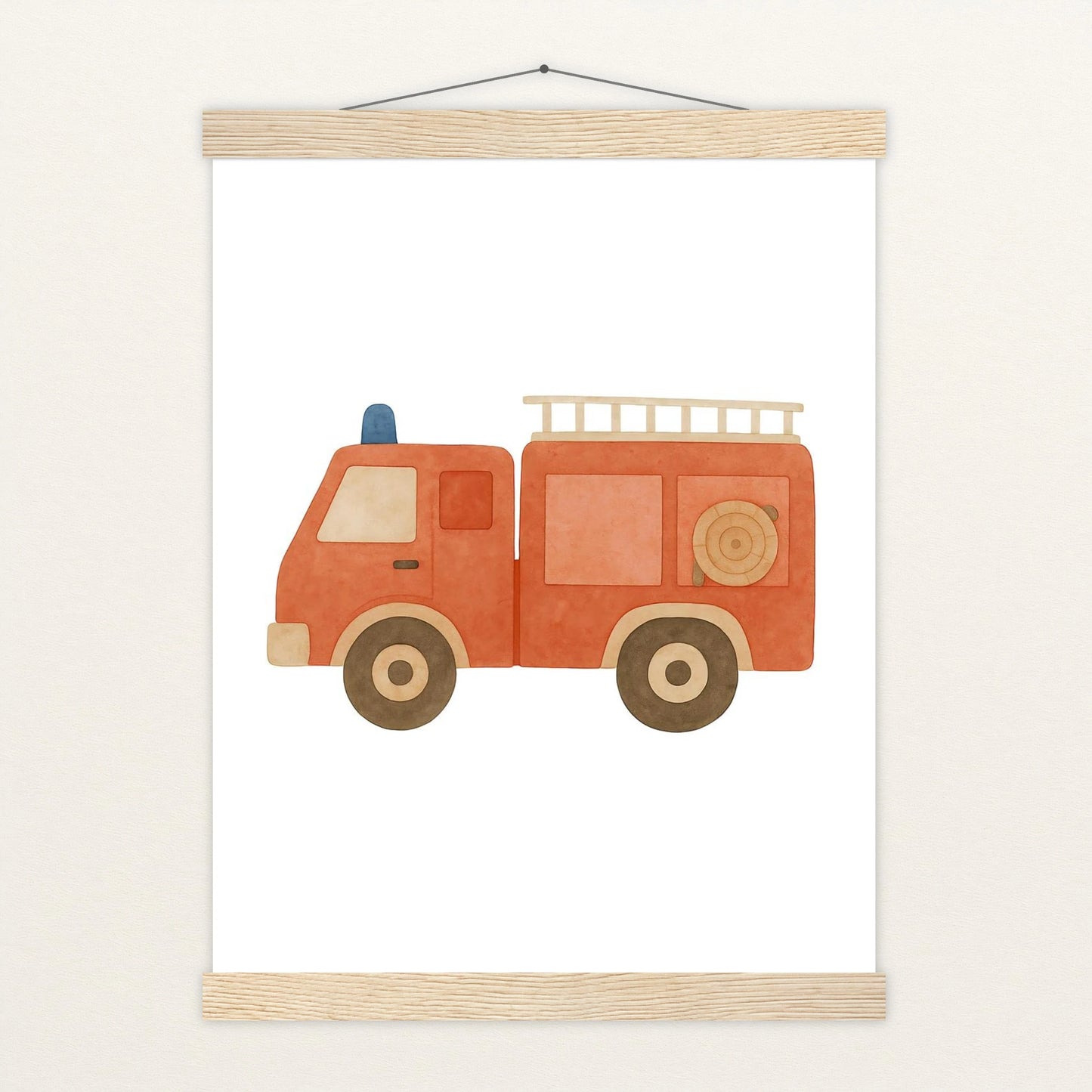 Feuerwehrauto Poster mit Leisten von tinylearner