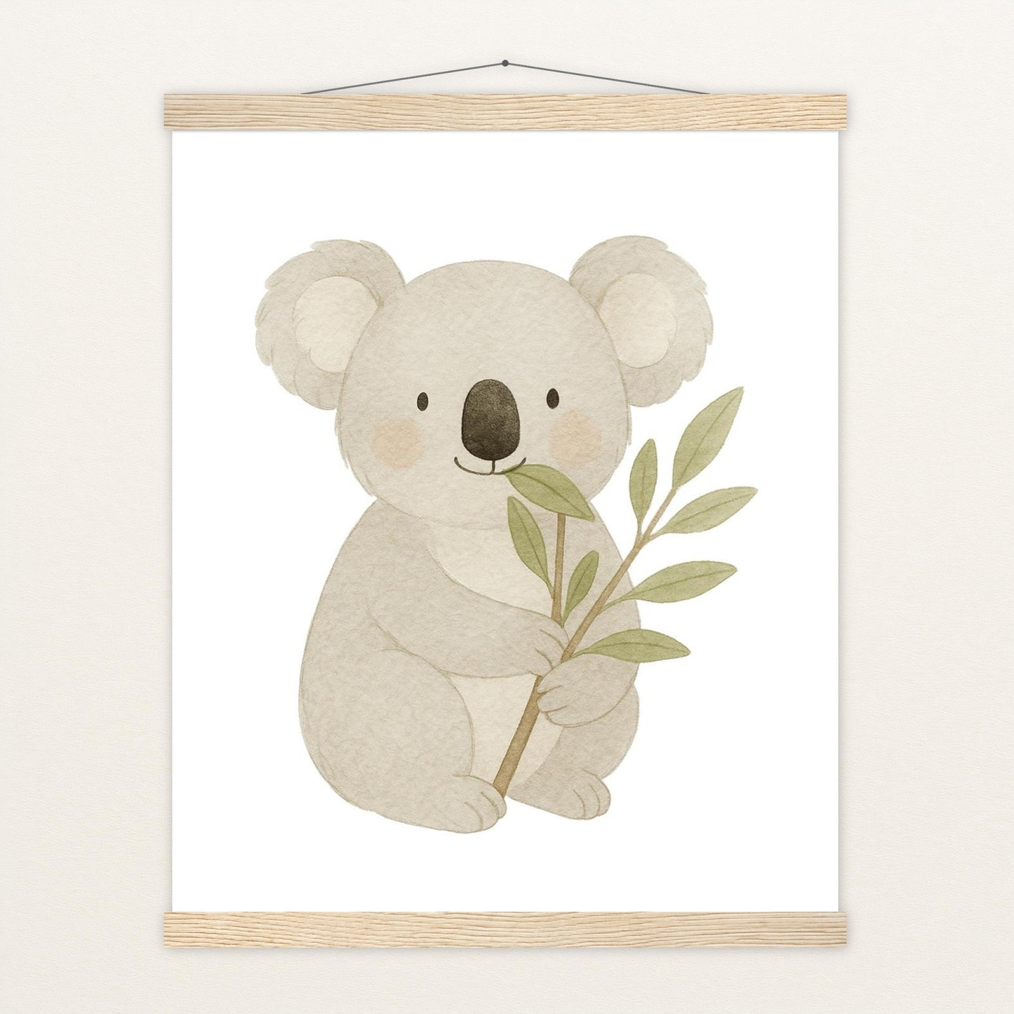 Kori der Koala - Motiv: "Eukalyptus" Poster mit Leisten von tinylearner