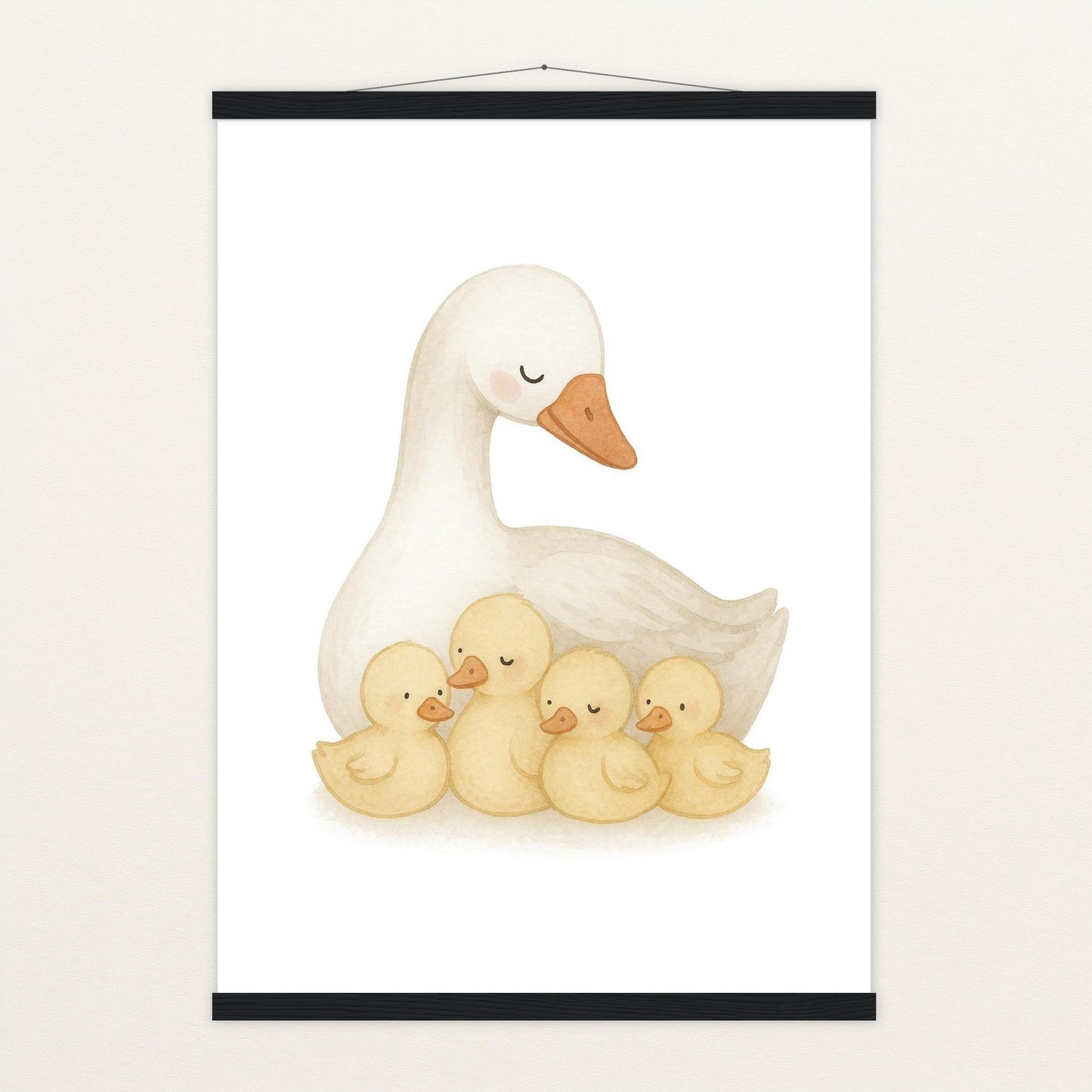 Gusi die Gans - Motiv: "Familie" Poster mit Leisten von tinylearner