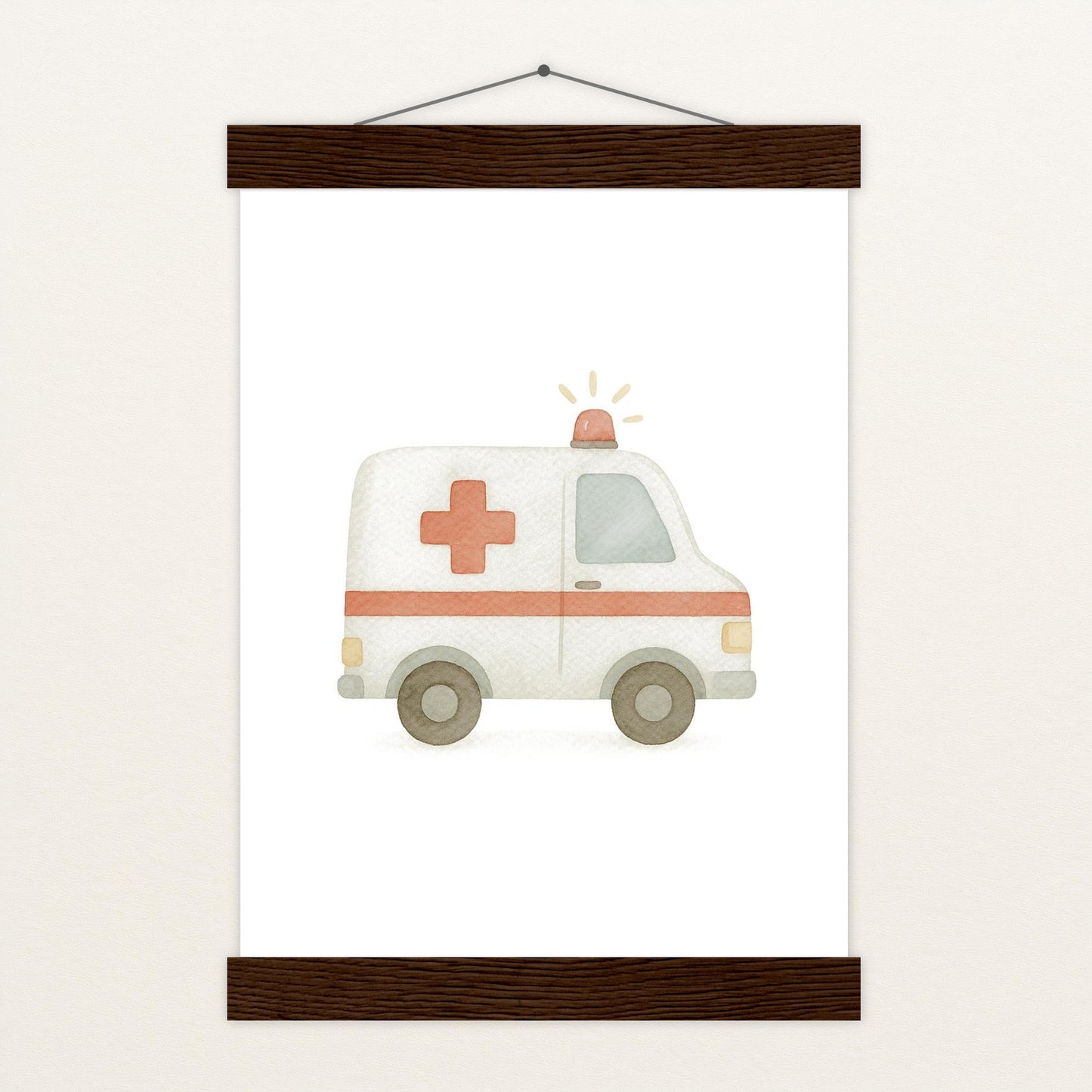 Krankenwagen Poster mit Leisten von tinylearner