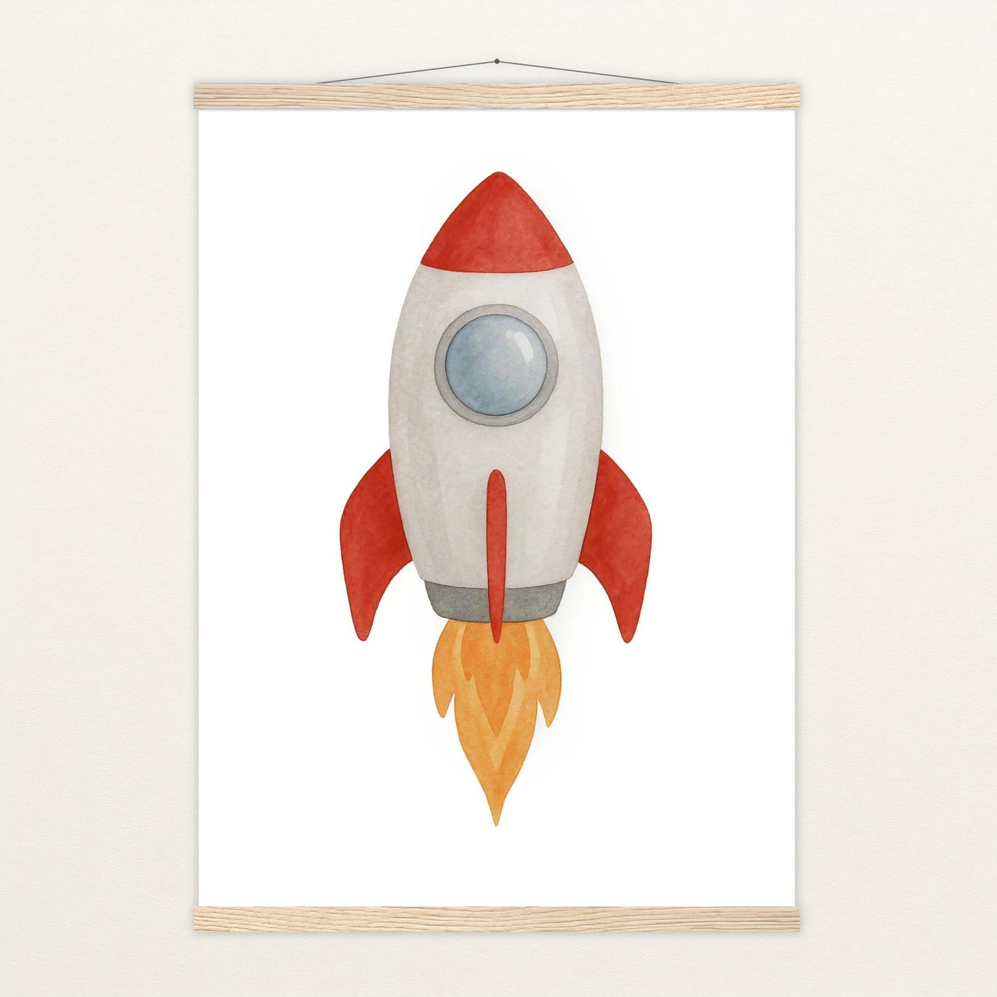 Rakete Poster mit Leisten von tinylearner