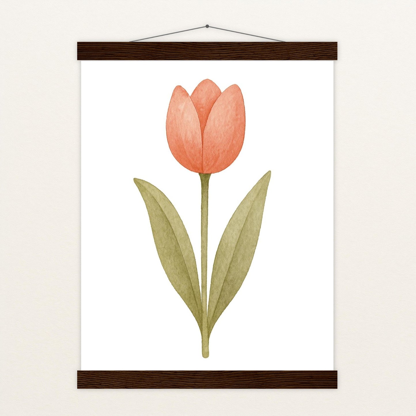 Tulpe Poster mit Leisten von tinylearner