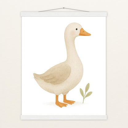 Gusi die Gans Poster mit Leisten von tinylearner