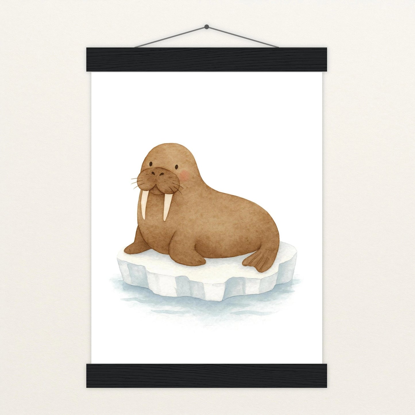 Wally das Walross Poster mit Leisten von tinylearner