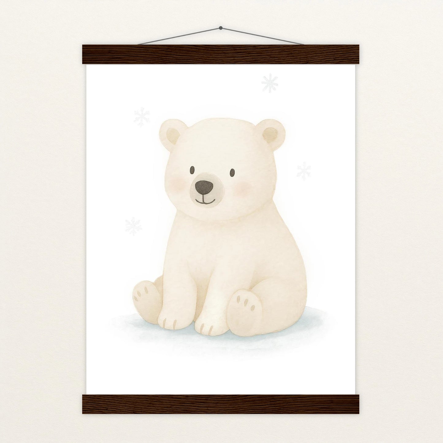 Pummel der Polarbär Poster mit Leisten von tinylearner