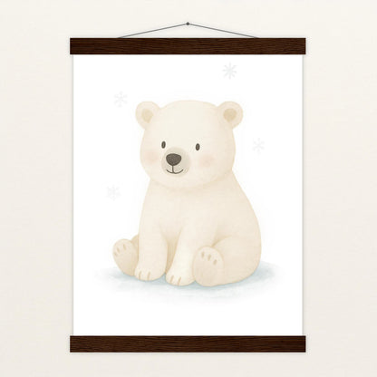 Pummel der Polarbär Poster mit Leisten von tinylearner