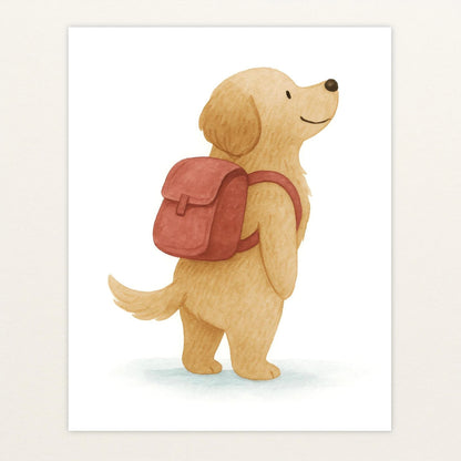 Hugo der Hund - Motiv: "Rucksack" Poster von tinylearner