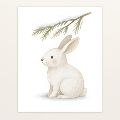 Sina der Schneehase - Motiv: "Nadelzweig" Poster von tinylearner
