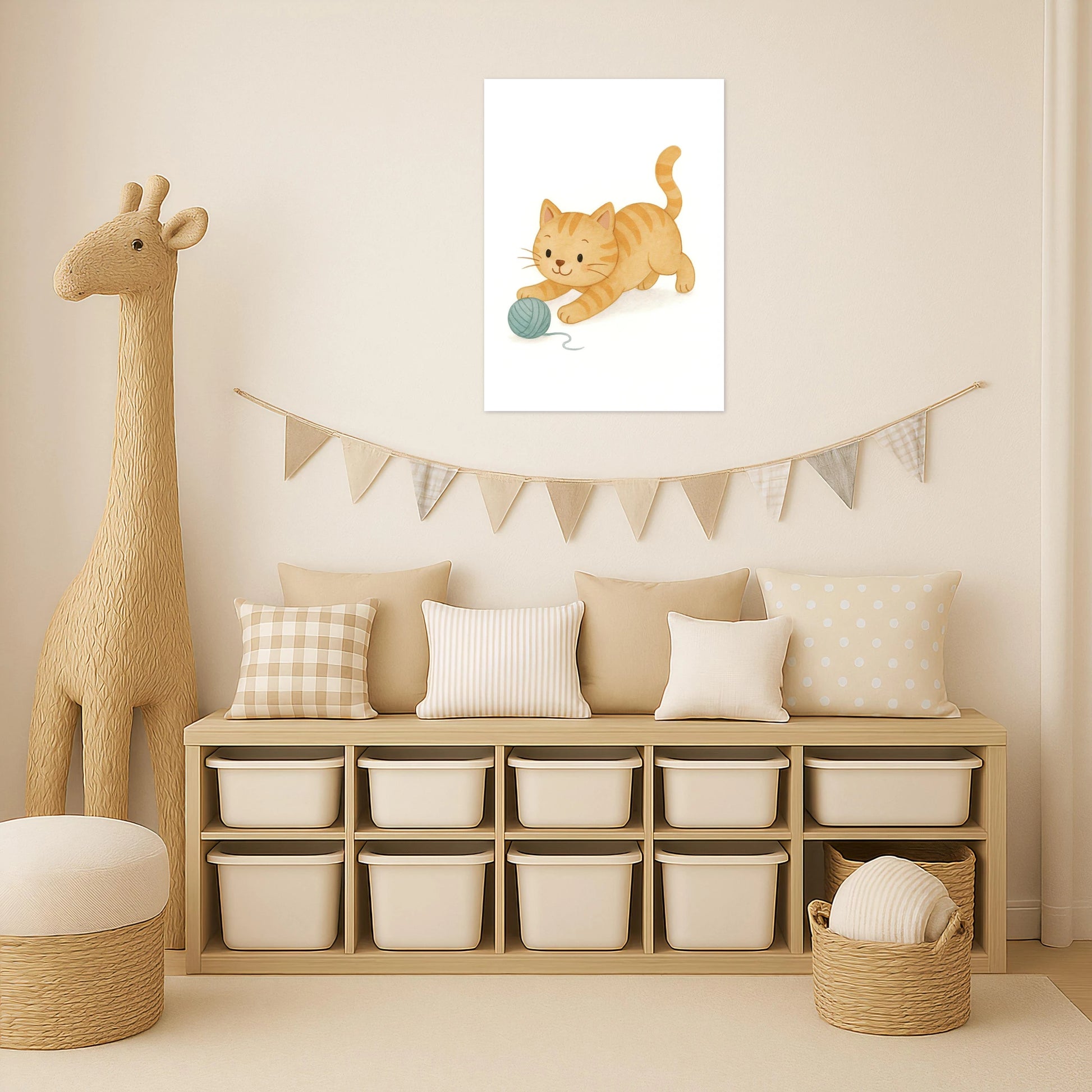 Kira die Katze - Motiv: "Wolle" Poster von tinylearner