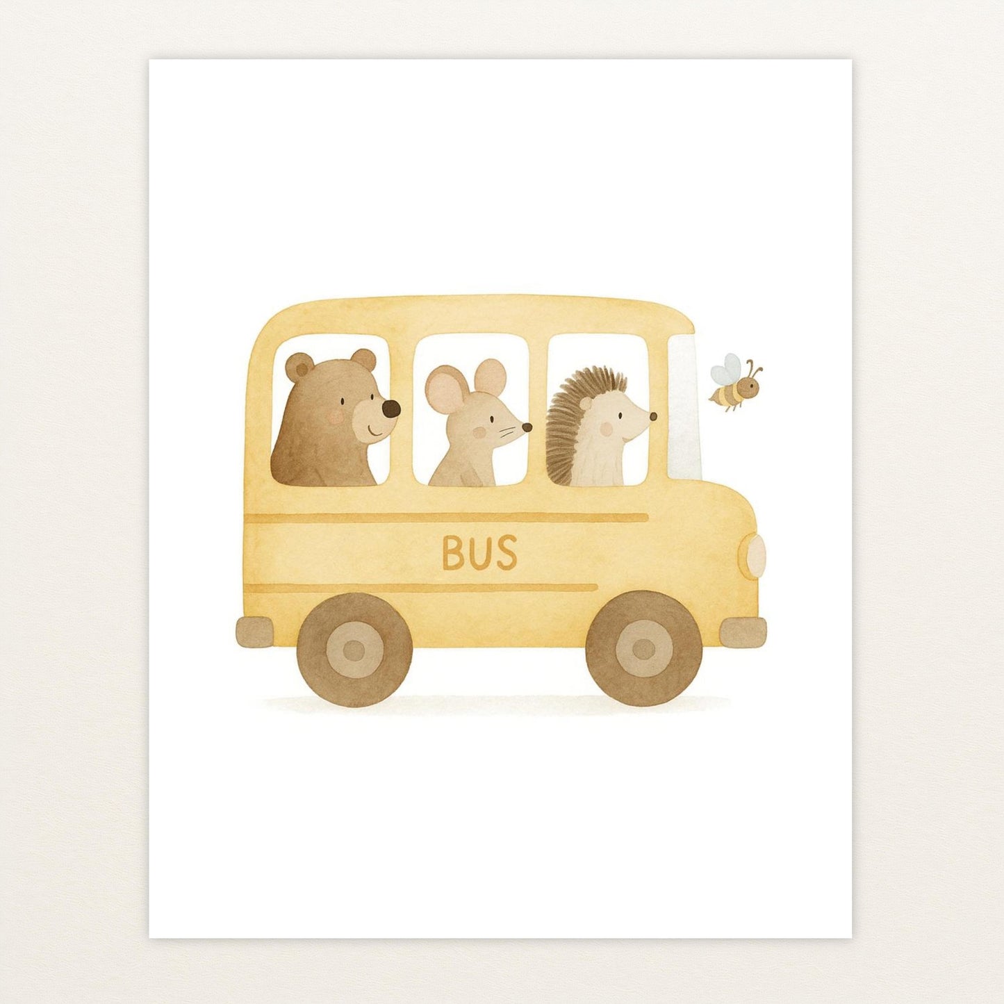 Tierfreunde - Motiv: "Schulbus" Poster von tinylearner