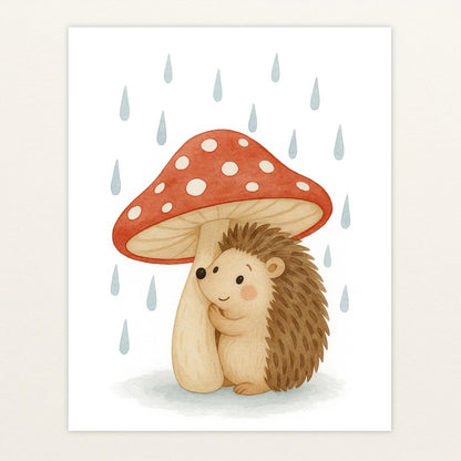 Iggi der Igel - Motiv: "Regen" Poster von tinylearner