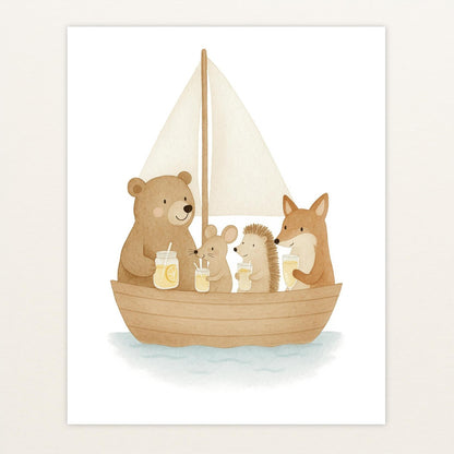 Tierfreunde - Motiv: "Segelschiff" Poster von tinylearner