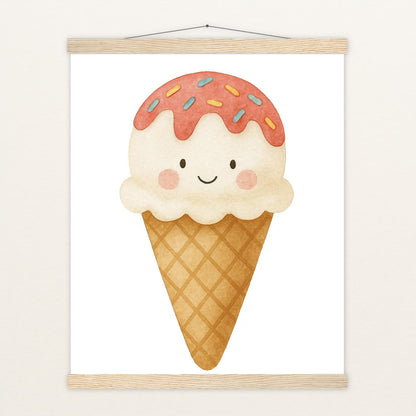 Süßes: Eiscreme Poster mit Leisten von tinylearner