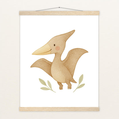 Dinosaurier Pteranodon Poster mit Leisten von tinylearner