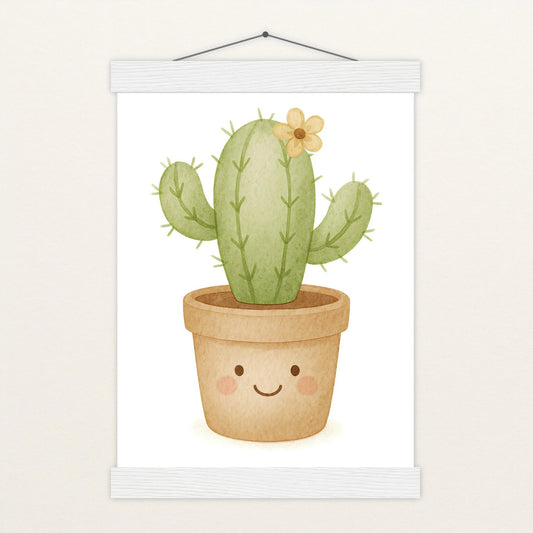 Kaktus Poster mit Leisten von tinylearner