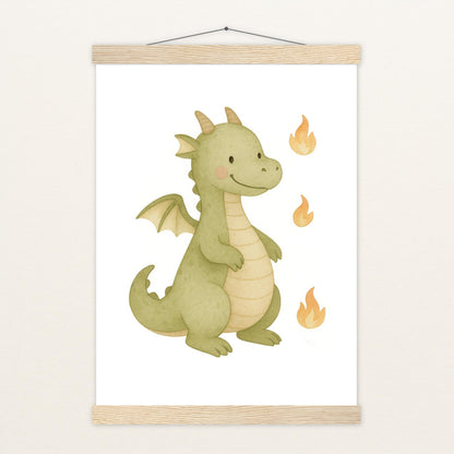 Drax der Drache Poster mit Leisten von tinylearner
