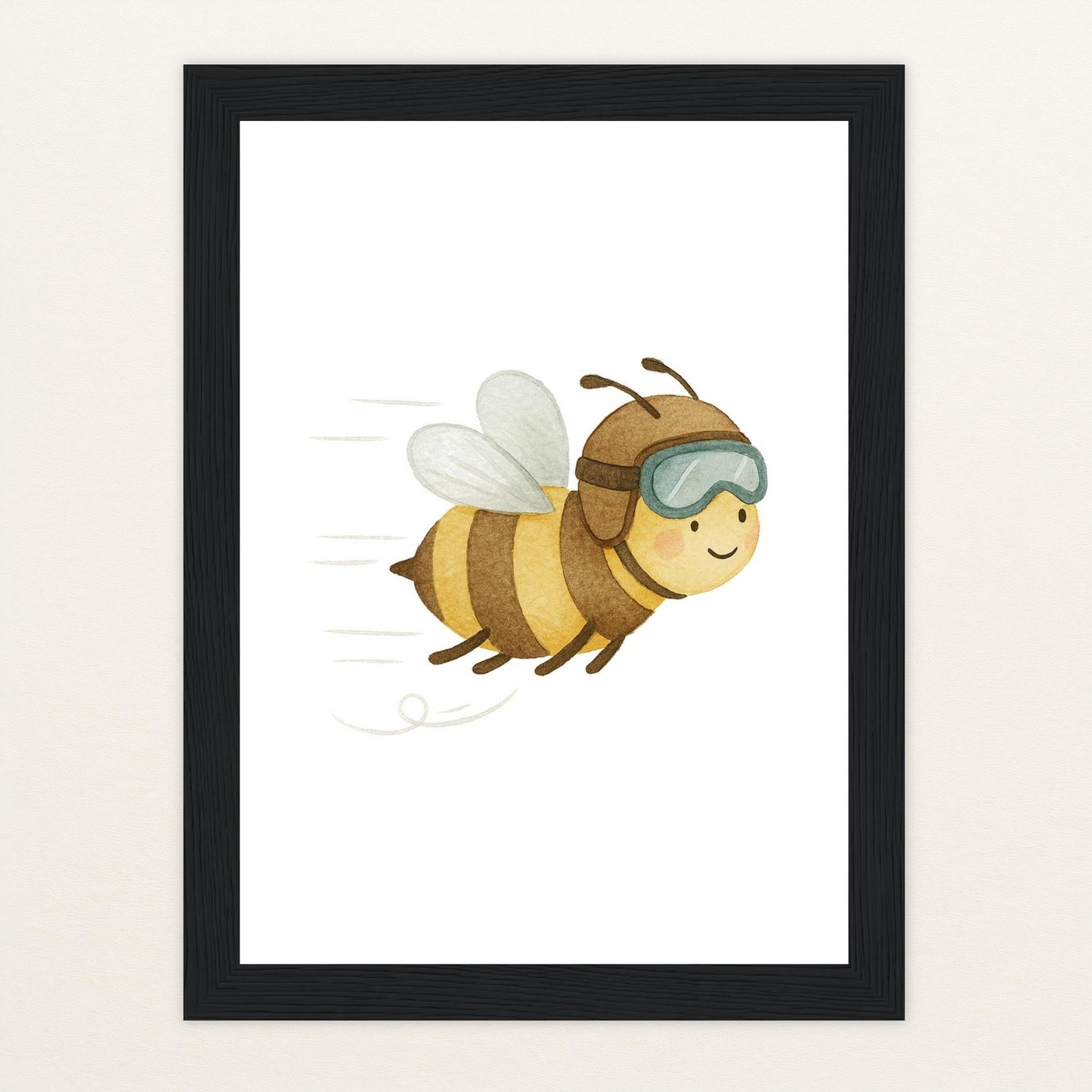 Bibi die Biene Poster mit Holzrahmen von tinylearner