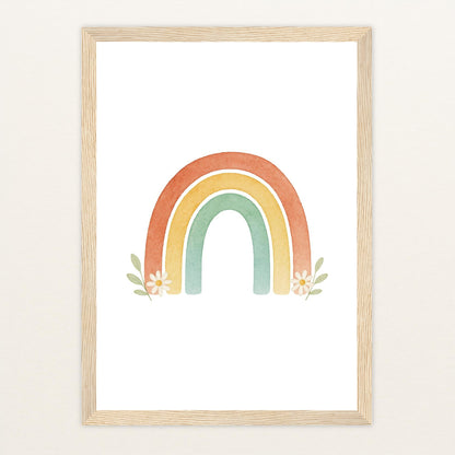 Regenbogen Poster mit Holzrahmen von tinylearner