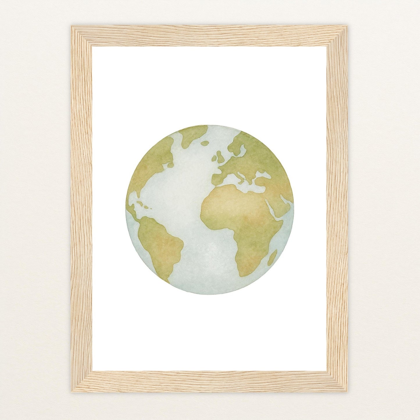 Erde Poster mit Holzrahmen von tinylearner