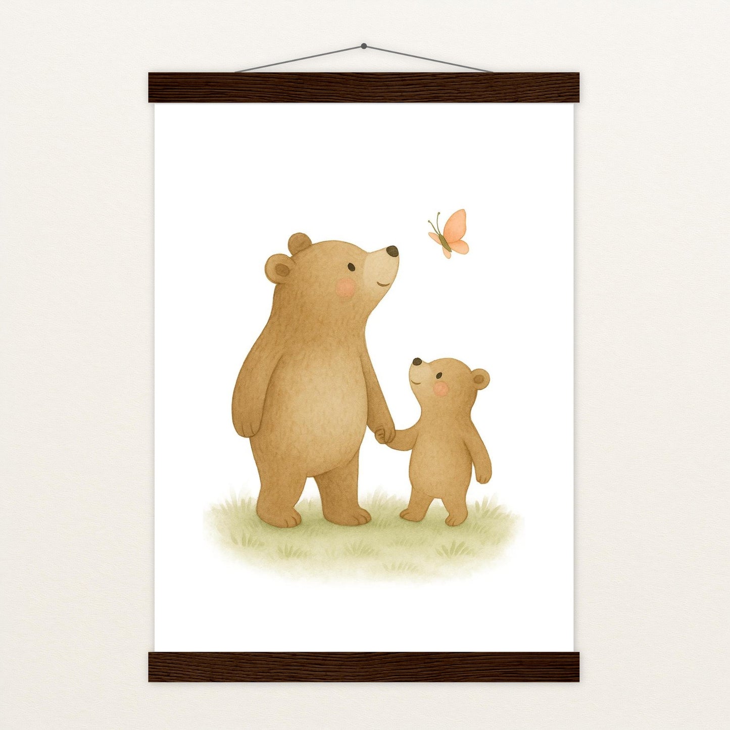 Balu der Bär - Motiv: "Schmetterling" Poster mit Leisten von tinylearner