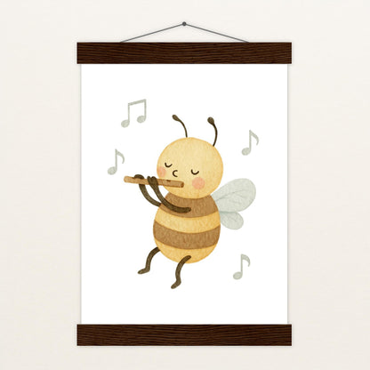 Bibi die Biene - Motiv: "Flöte" Poster mit Leisten von tinylearner