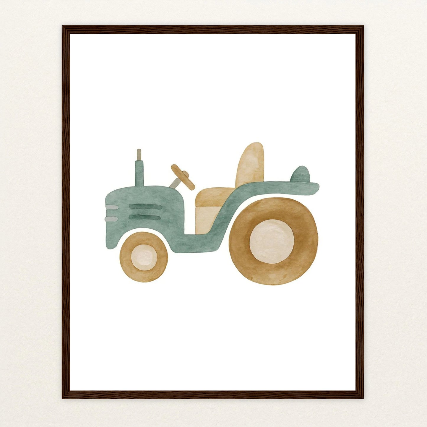 Traktor Poster mit Holzrahmen von tinylearner