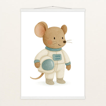 Mimi die Maus - Motiv: "Astronaut" Poster mit Leisten von tinylearner