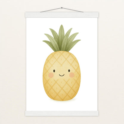 Obst: Ananas Poster mit Leisten von tinylearner